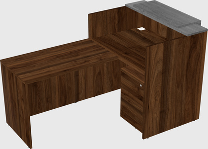 L-shaped modular reception