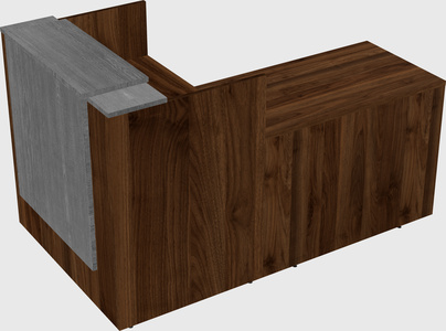 L-shaped modular reception