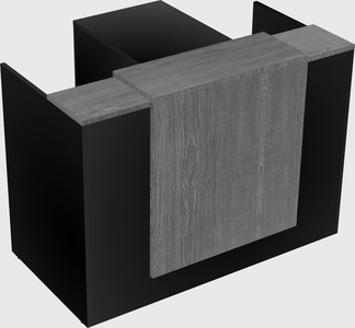 L-shaped modular reception