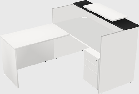L-shaped modular reception