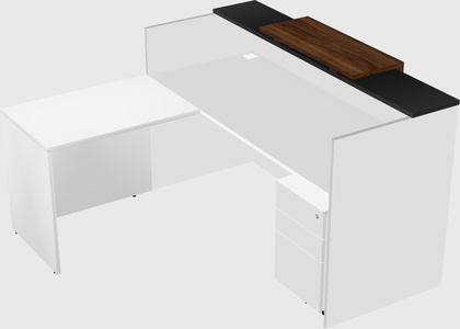 L-shaped modular reception