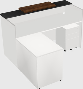 L-shaped modular reception
