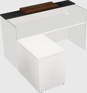 L-shaped modular reception