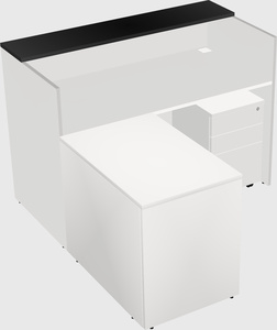 L-shaped modular reception