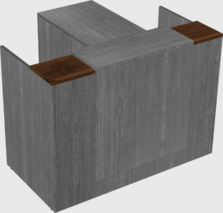 L-shaped modular reception