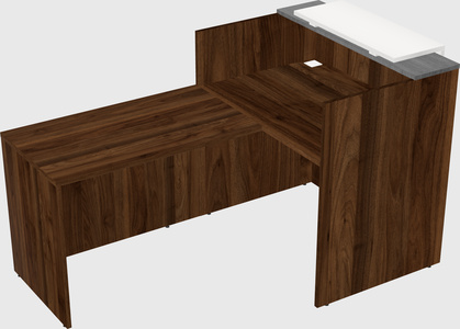 L-shaped modular reception