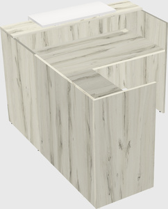 L-shaped modular reception