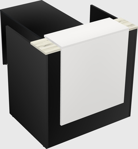 L-shaped modular reception