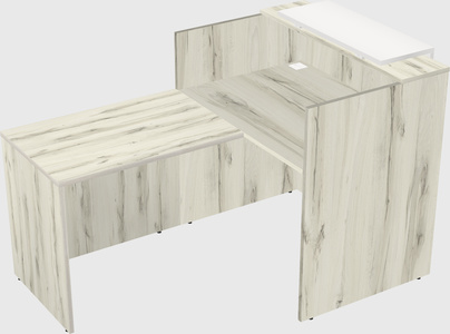 L-shaped modular reception