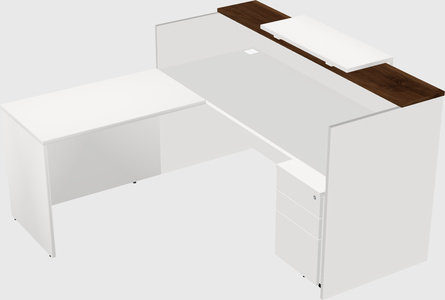 L-shaped modular reception