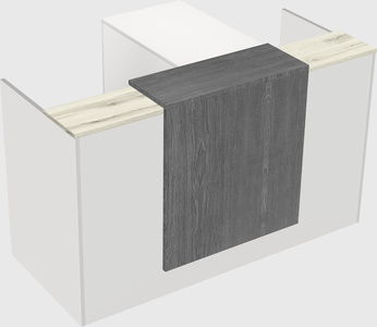 L-shaped modular reception