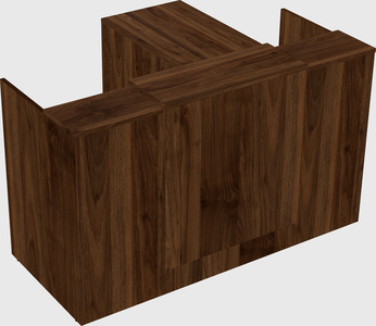 L-shaped modular reception