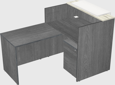 L-shaped modular reception