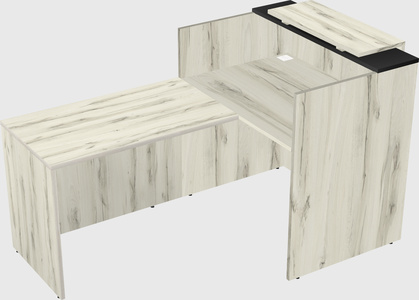 L-shaped modular reception