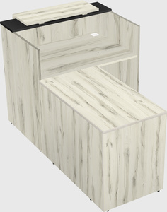 L-shaped modular reception