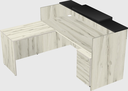 L-shaped modular reception