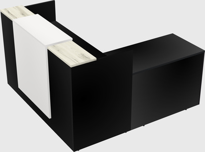 L-shaped modular reception