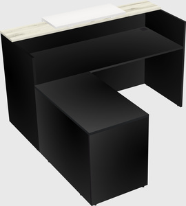 L-shaped modular reception