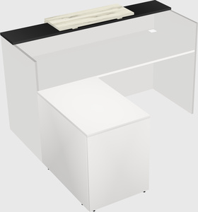 L-shaped modular reception