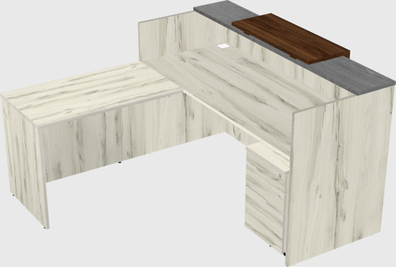 L-shaped modular reception