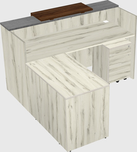 L-shaped modular reception