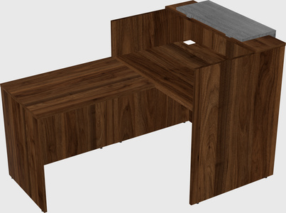 L-shaped modular reception