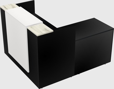 L-shaped modular reception