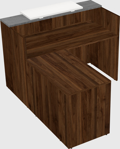 L-shaped modular reception