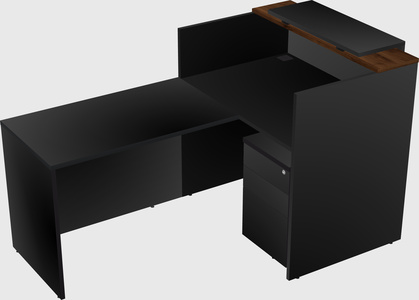 L-shaped modular reception