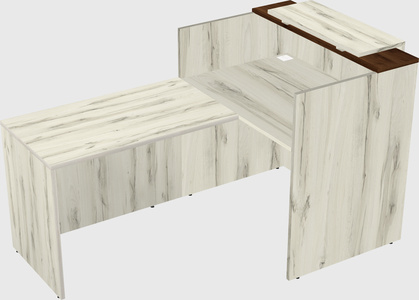 L-shaped modular reception