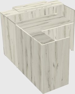 L-shaped modular reception