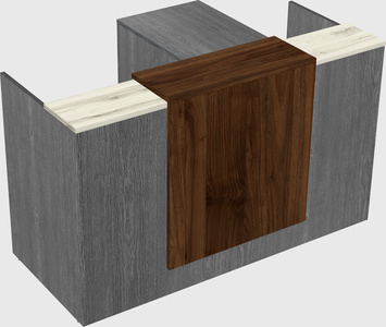 L-shaped modular reception