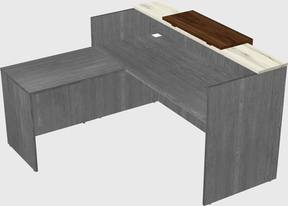 L-shaped modular reception