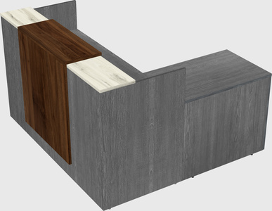 L-shaped modular reception