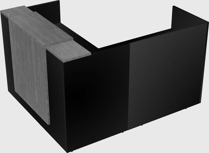 L-shaped modular reception