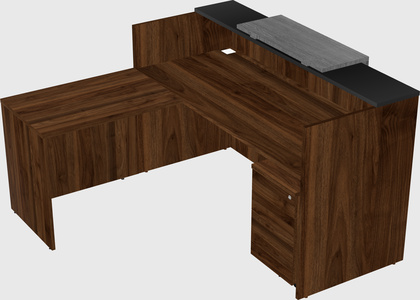 L-shaped modular reception