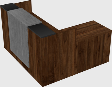L-shaped modular reception
