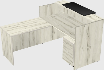 L-shaped modular reception