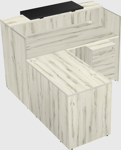 L-shaped modular reception