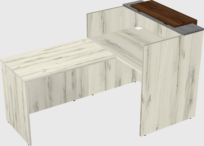 L-shaped modular reception