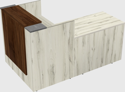 L-shaped modular reception