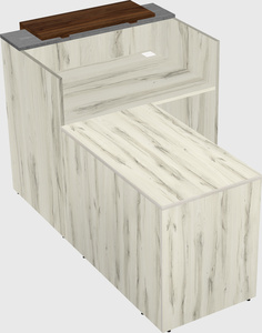L-shaped modular reception