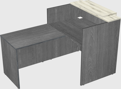 L-shaped modular reception