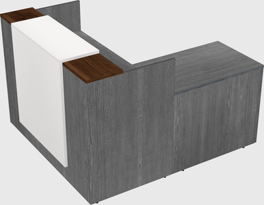 L-shaped modular reception