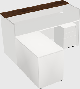 L-shaped modular reception