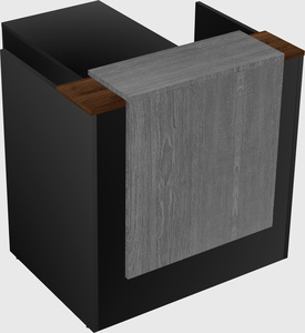 L-shaped modular reception