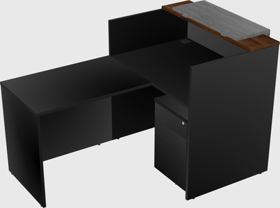 L-shaped modular reception
