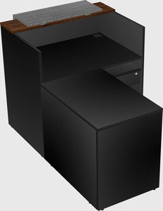 L-shaped modular reception
