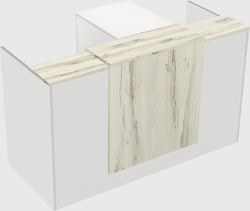 L-shaped modular reception