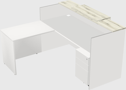 L-shaped modular reception